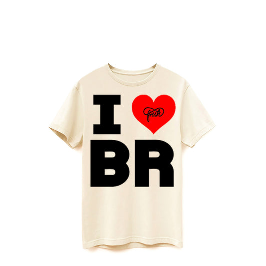 I ❤️ BR tee in Creme